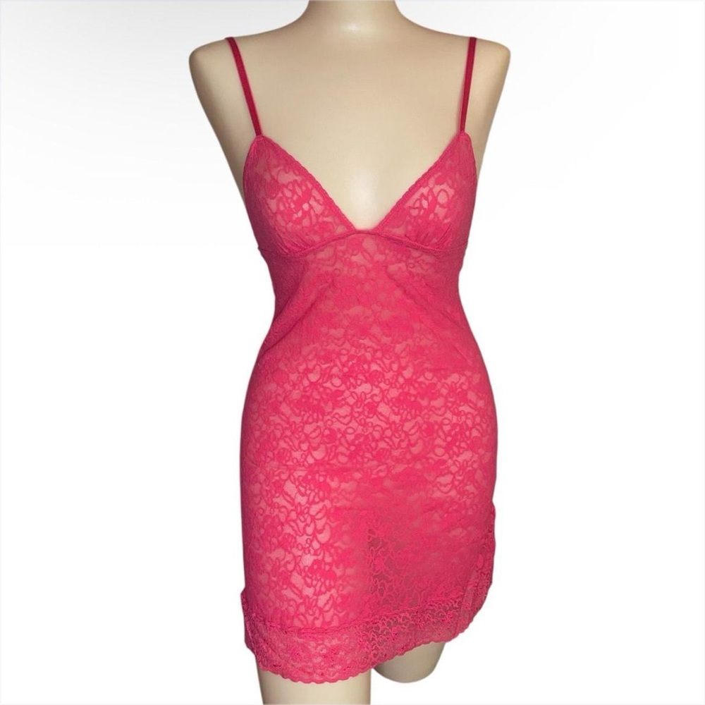 Victoria's Secret Vibrant Pink Lace Slip